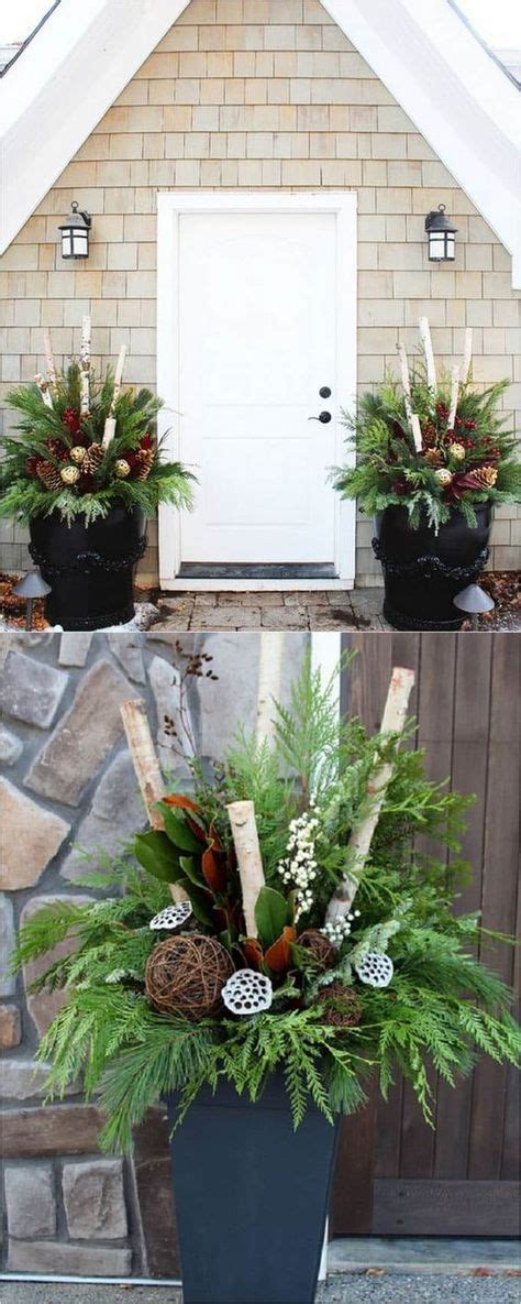 How To Create Colorful Winter Outdoor Planters And Beautiful Christmas