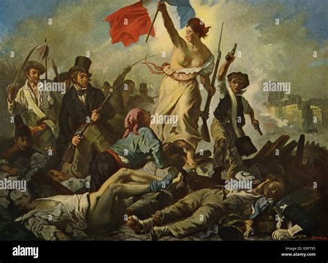 La Liberté Guidant Le Peuple Le 28 Juillet 1830 D Après Une Peinture D Eugène Delacroix