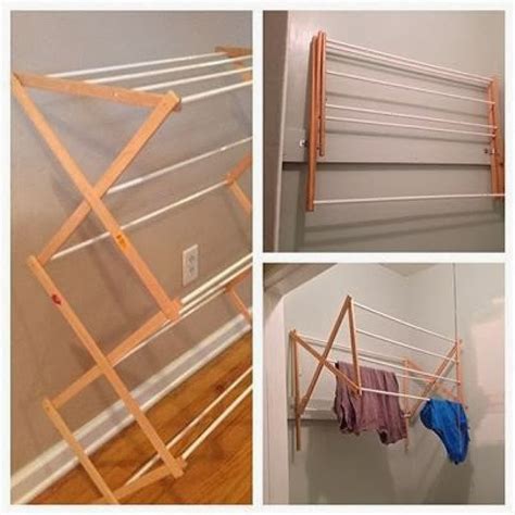 Diy Wall Mounted Clothes Drying Rack Diy Laundry Room Makeover