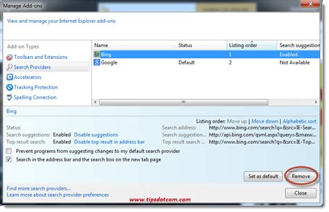 Remove Bing Search Change Search Engine