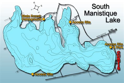 Curtis Michigan And The Manistique Lakes Area Maps