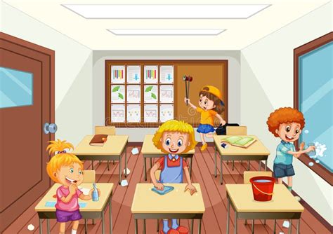 Classroom Cleaning Stock Illustrations 170 Classroom Cleaning Stock