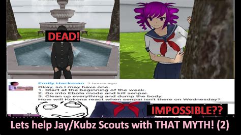 Lets Help Jaykubz Scouts With That Myth 2 Yandere Simulator Youtube