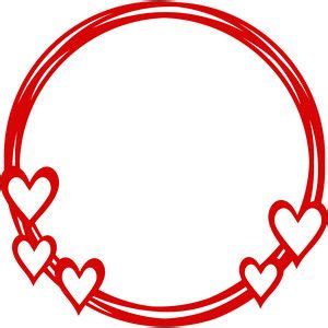 Hearts Love Circle Frame Valentines Templates Free Design