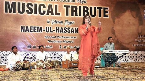 Renowned Singer Shabnam Majeed Performing During Musical Tribute To