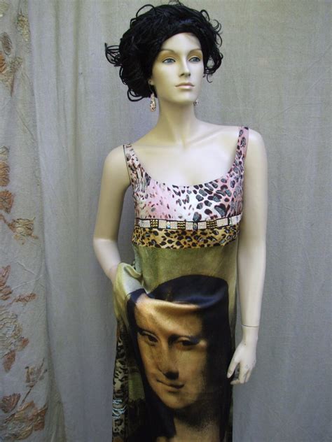 Mona Lisa Silk Dressflappers Style Dress Great Gatsby Art Etsy