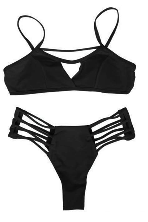 iyasson sexy high waisted strappy bikini sets