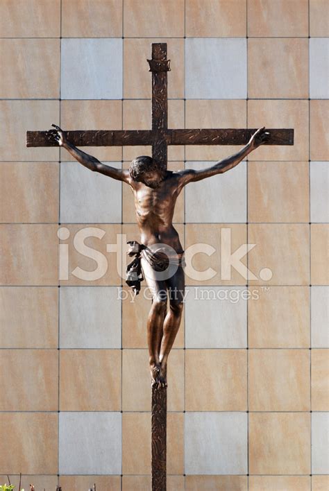 Jesus Christ In Cross Statue Stock Photo Royalty Free Freeimages
