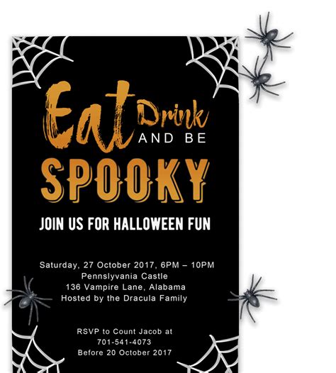 Free Printable Scary Halloween Invitation Templates