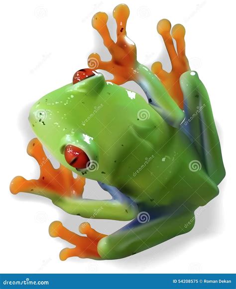 Red Eyed Tree Frog Stock Vector Illustration Of Macro 54208575