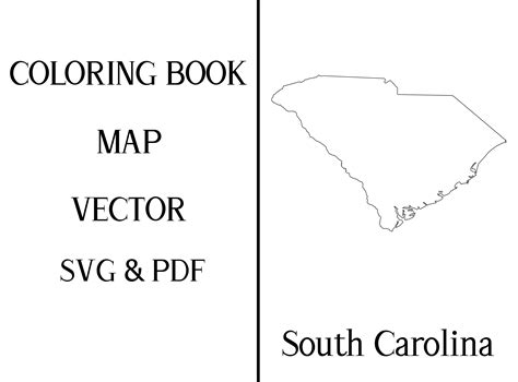 South Carolina Coloring Book Map Graphic By Mappingz · Creative Fabrica
