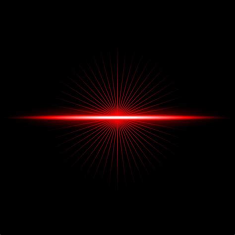Lens Flare Red Glow Light Ray Effect Illuminated 4940744 Vector Art At