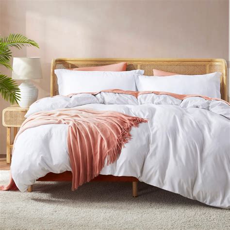 Buy Nestl White Duvet Cover Queen Size Soft Double Brushed Queen