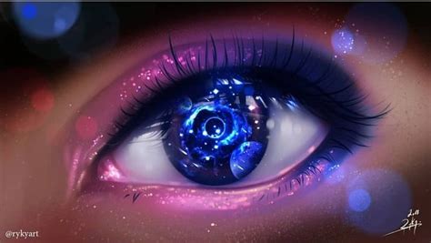 Anime Manga And Purple Image Eye Art Eyes Artwork Galaxy Eyes