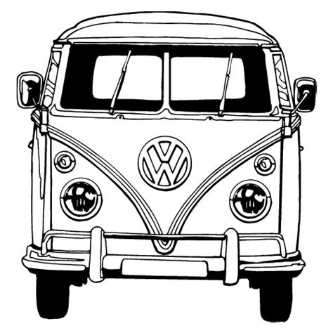Vw Bus Front Vector Clip Art Library
