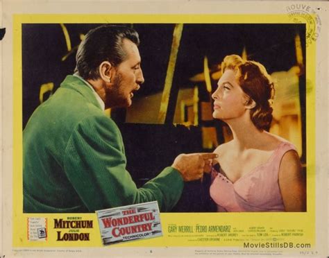 The Wonderful Country Lobby Card With Robert Mitchum And Julie London
