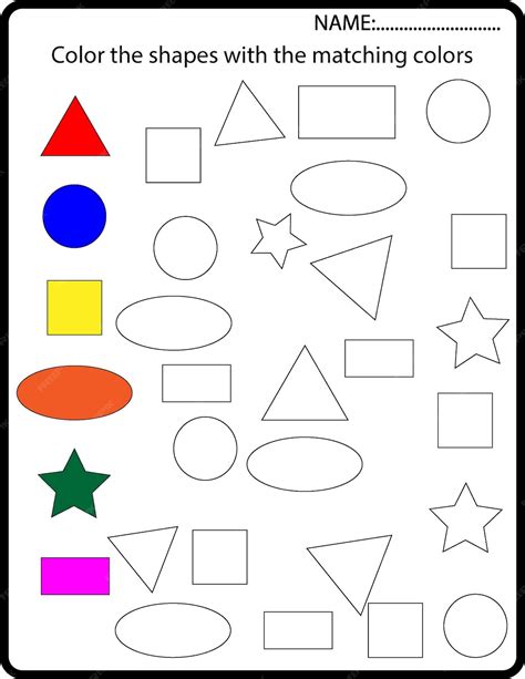 Premium Vector Learn Shapes Find And Color Shapes For Toddlers