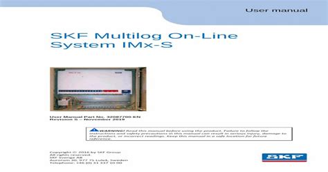 Skf Multilog On Line System Imx Sskf Multilog On Line System Imx S 1