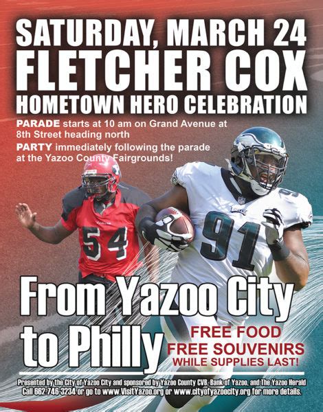 Anything interesting in bank parade? Fletcher Cox Hometown Hero Celebration | Visit Yazoo ...