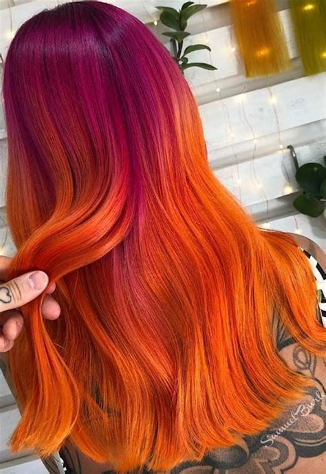 Fiery Orange Hair Color Shades To Try Orange Hair Dye Hair Dye Tips Hair Color Orange