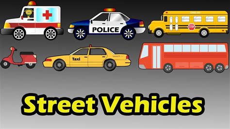 🌸street Vehicles For Kids Educational Video Toys Compilation Video