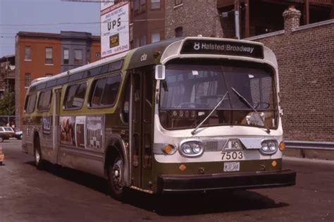 P Original Slide Cta Chicago Transit Authority Gmc New Look Bus 7503