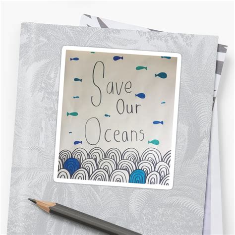 Save Our Oceans Art Sticker By Banksyminor Redbubble