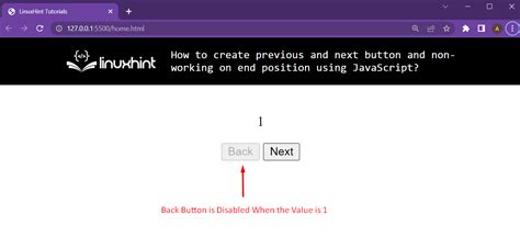 How To Create Previous And Next Button And Non Working On End Position