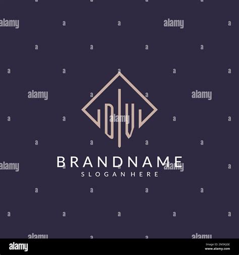 Dv Initial Monogram Logo With Rectangle Style Design Ideas Stock Vector Image And Art Alamy