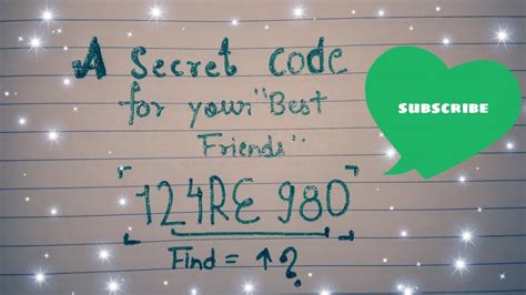A Secret Code Message For Your Best Friend I Like You Youtube