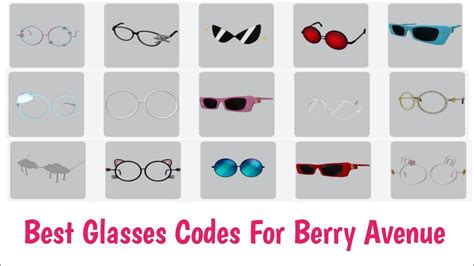 30 Best Glasses Codes For Roblox Berry Avenue 2024 Youtube