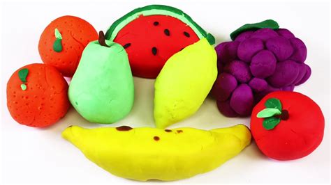 Learn Colors With Fruits Toy Play Doh Fruits Learning Educational Video