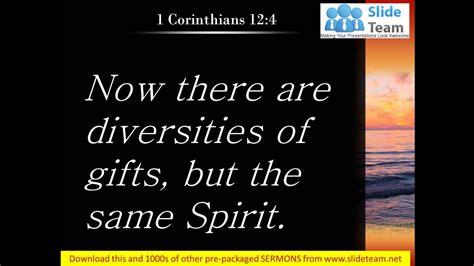 1 Corinthians 12 4 The Same Spirit Distributes Them Powerpoint Church