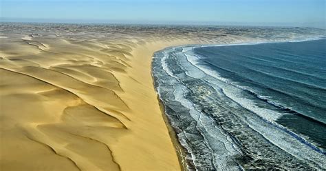 Where The Namib Desert Meets The Atlantic Ocean Pics