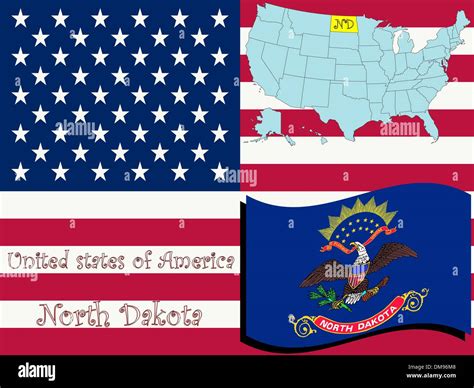 North Dakota State Illustration Stock Vector Image And Art Alamy