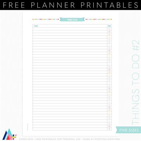 5x8 Calendar Planner Templates Printable