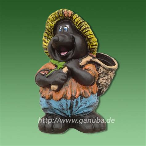 Um die vertreibung der maulwürfe möglichst gut bewerkstelligen zu können der maulwurf kommt in europa, asien und nordamerika vor. Garten-Figur Maulwurf mit Schmetterlingsnetz