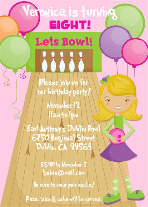 Discover amazing designs or create today! Free Printable Bowling Birthday Party Invitations For Kids