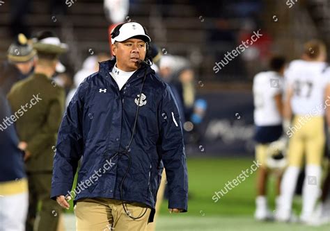 Navy Coach Ken Niumatalolo Works Sideline Editorial Stock Photo Stock