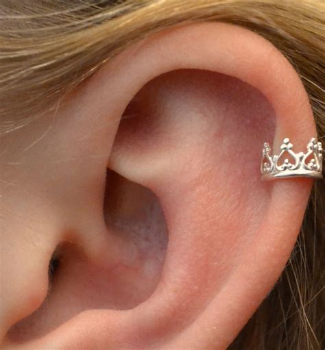 Crown Ear Cuff Ear Wrap Helix Ear Cuff Non Pierced Etsy Ear Cuff