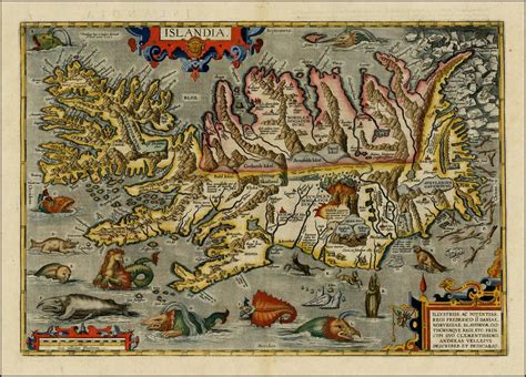 monsters of island islandia monstruos marinos y mapa de islandia