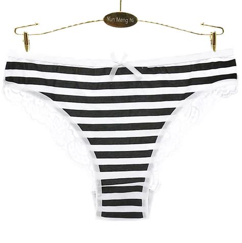 Yun Meng Ni Underwear New Design Brief Front Striped Print Cotton Back