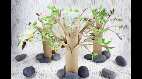 Making Trees Using Paper Towel Rolls Easy And Intermediate Levels