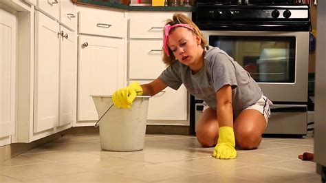 Sexy Girl Cleaning The Floor Youtube
