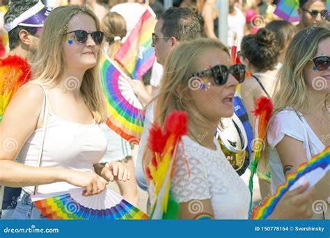 Parade Of Lesbians And Gays People Editorial Stock Image Image Of