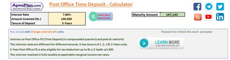 Fixed deposit (fd) is a reliable investment tool for preserving and growing savings. Post Office FD Calculator - Earn Higher Interest Than Bank FD