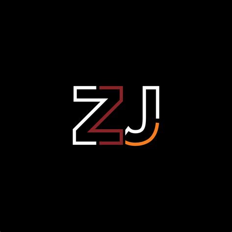 Abstract Letter Zj Logo Design With Line Connection For Technology And