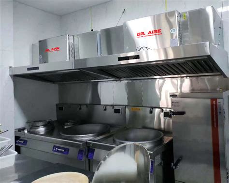 All In One Kitchen Ventilation Hood Fume Exhaust Range Hood With Oil