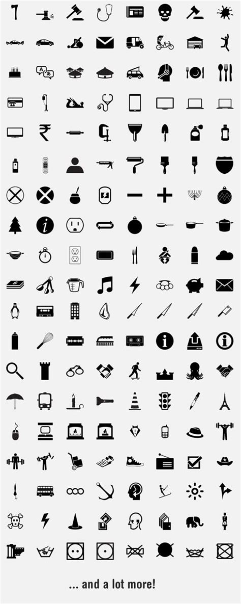 23 Glyph Symbols And Simple Icon Sets Favbulous