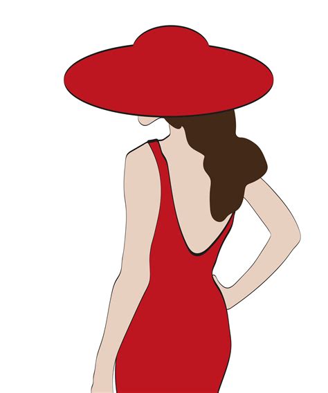 Woman Red Dress And Hat Free Stock Photo Public Domain Pictures